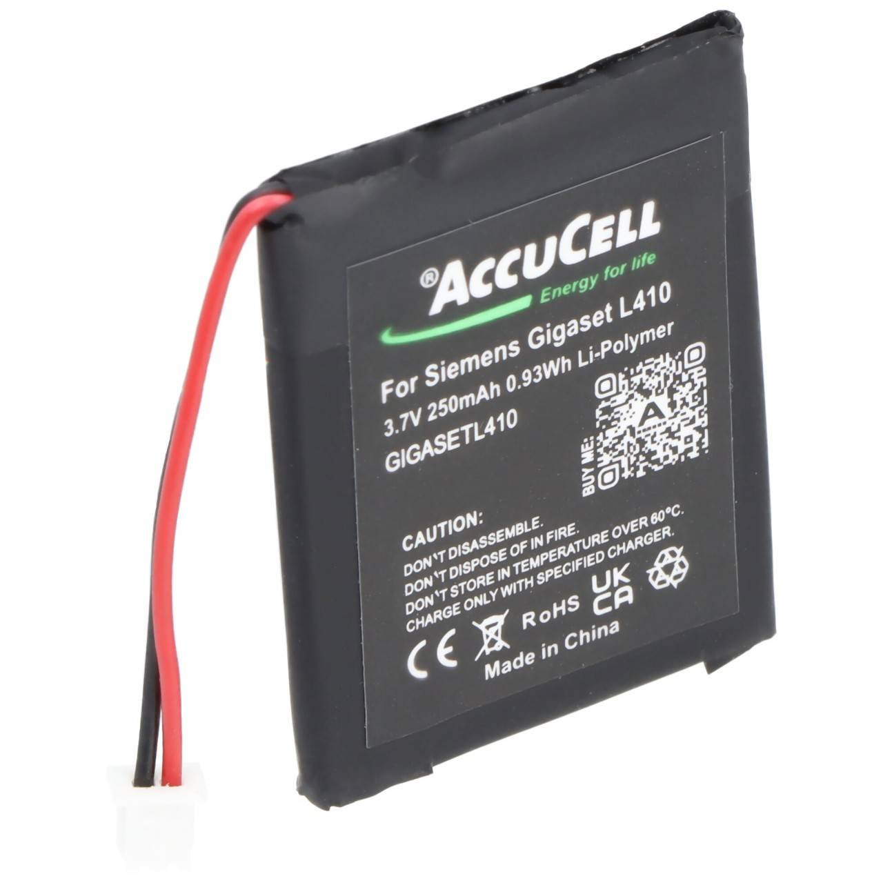 Batterie pour Siemens Gigaset L410 batterie S30852-D2240-X1, V30145-K1310-X448, 3,7 V 250mAh-1
