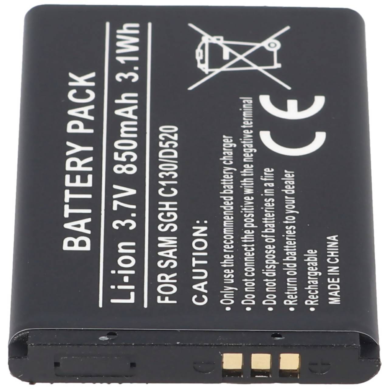 AccuCell batterie adaptée pour Samsung SGH-D520, BST3108BECSTD-2