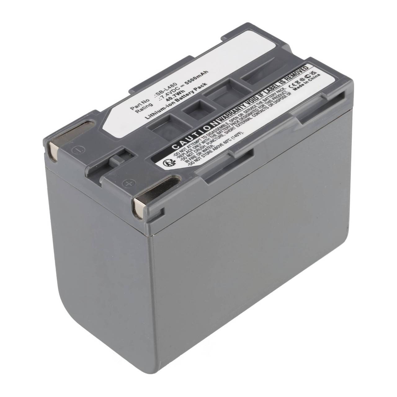 Batterie AccuCell pour Samsung SB-L480, 5500mAh gris foncé-2