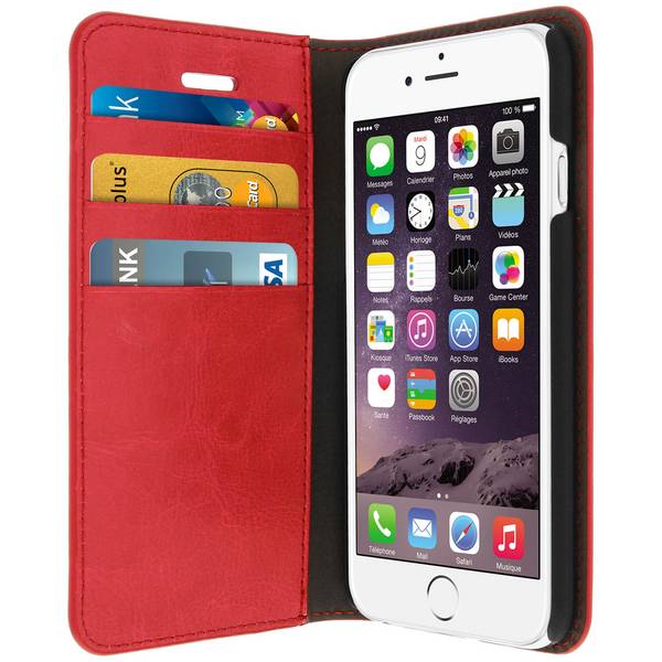 Étui pour iPhone 6 , iPhone 6s en simili cuir et finition surpiqué