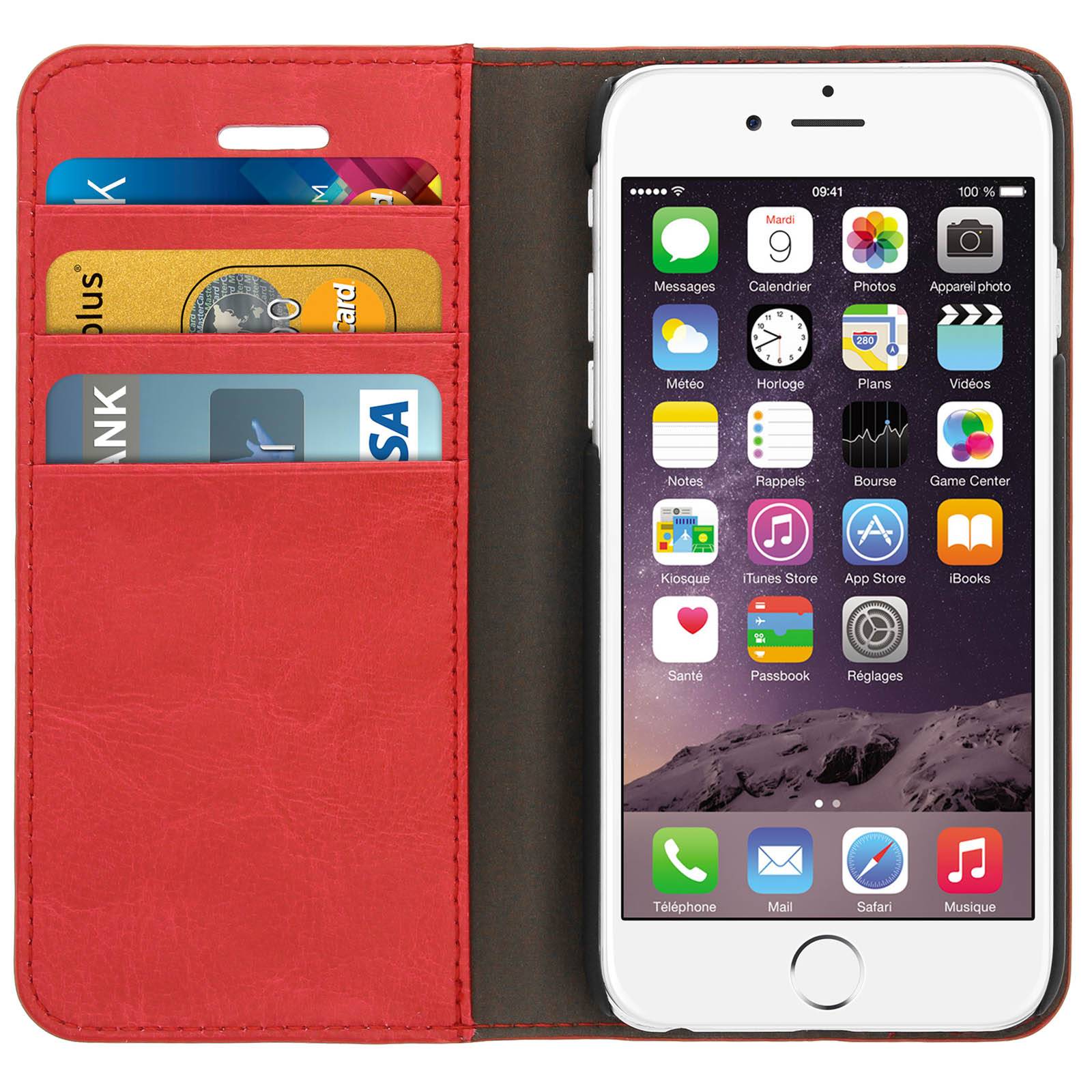 Étui pour iPhone 6 , iPhone 6s en simili cuir et finition surpiqué-2