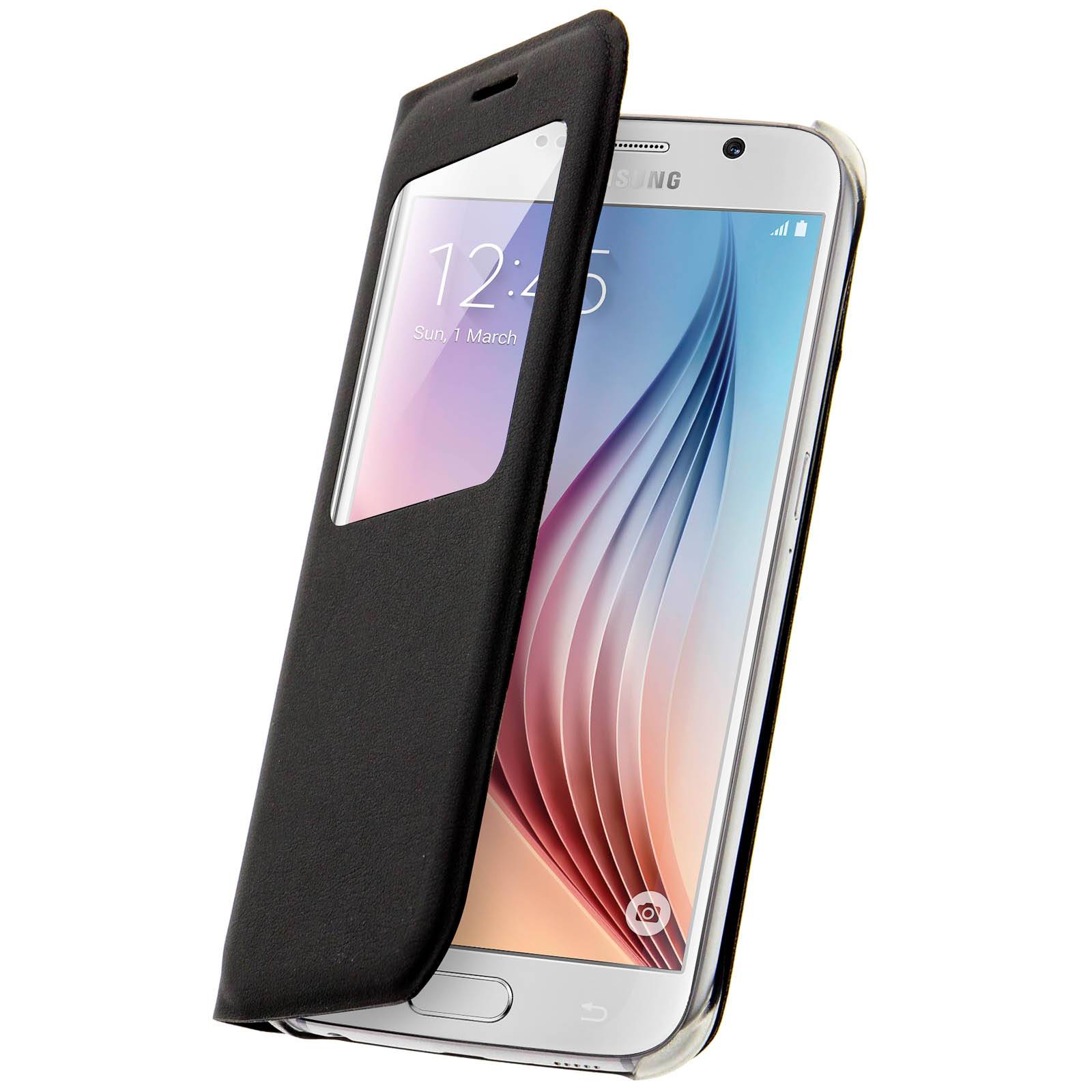 Étui Clapet Fenêtre pour Samsung Galaxy S6 - Housse-0