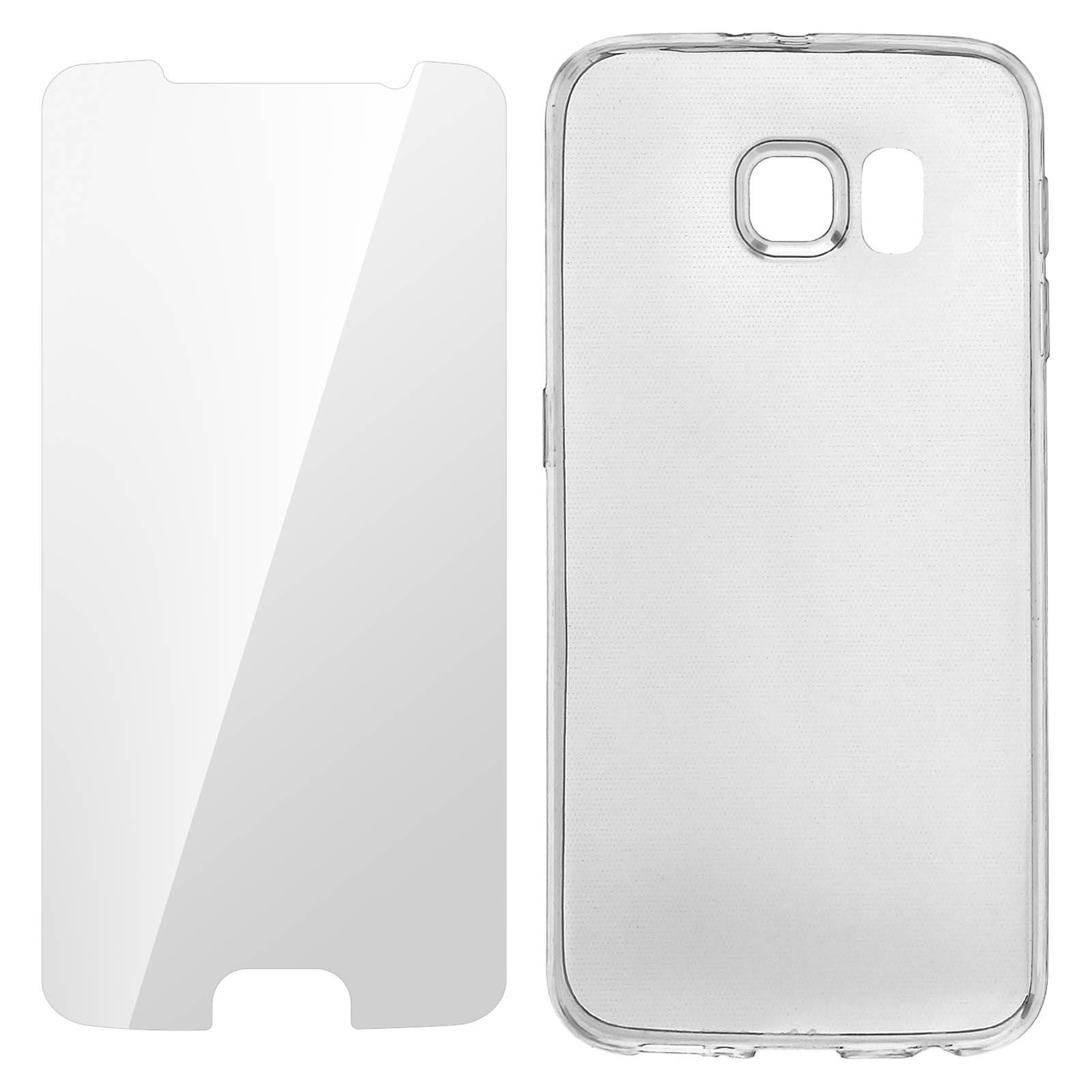 Coque Arrière + Film Verre Trempé Samsung Galaxy S6-1