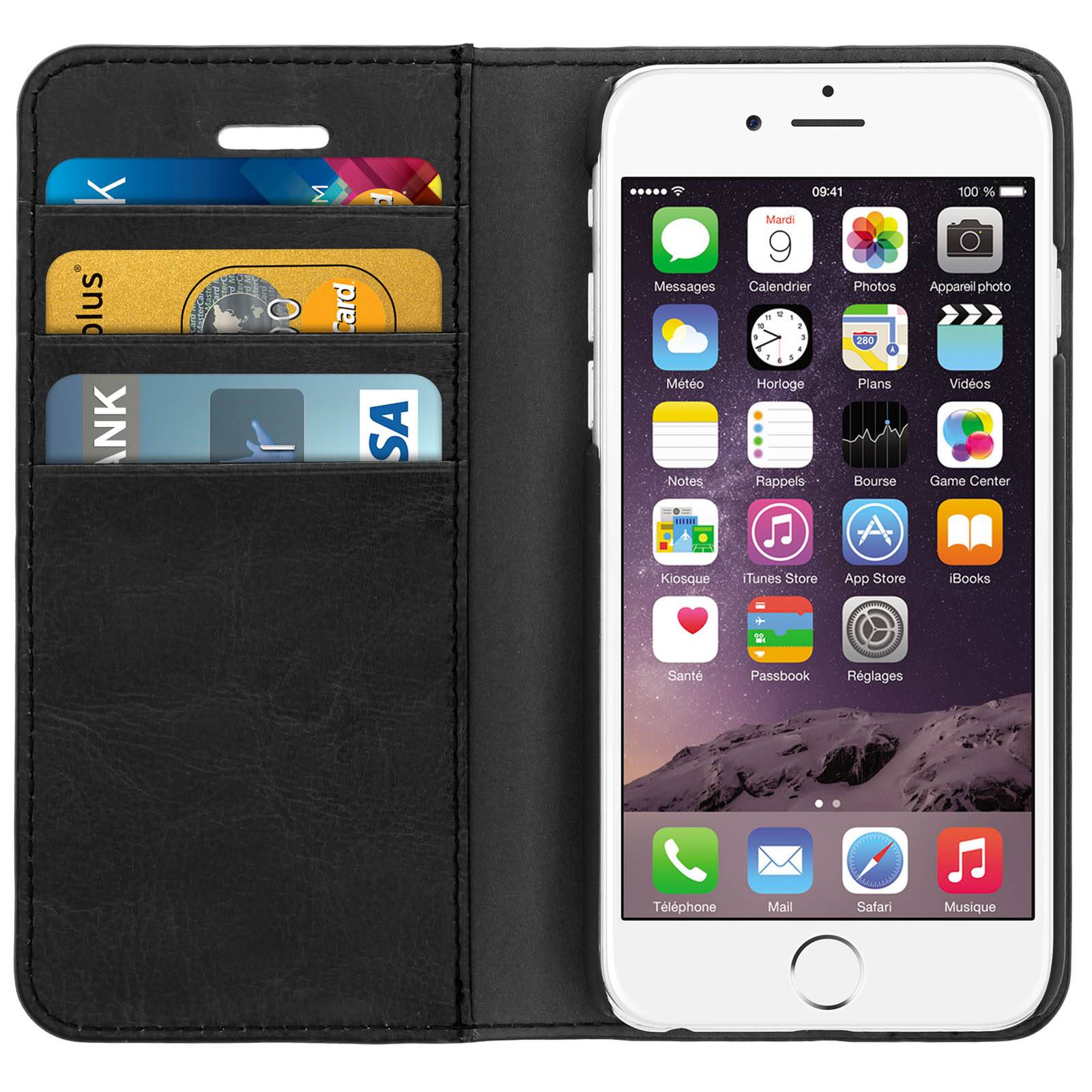 Étui pour iPhone 6 , pour iPhone 6s en simili cuir et finition surpiqué-2
