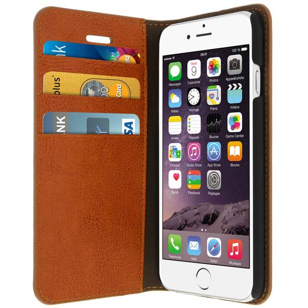 Étui pour iPhone 6 , iPhone 6s en cuir veritable et finition surpiqué