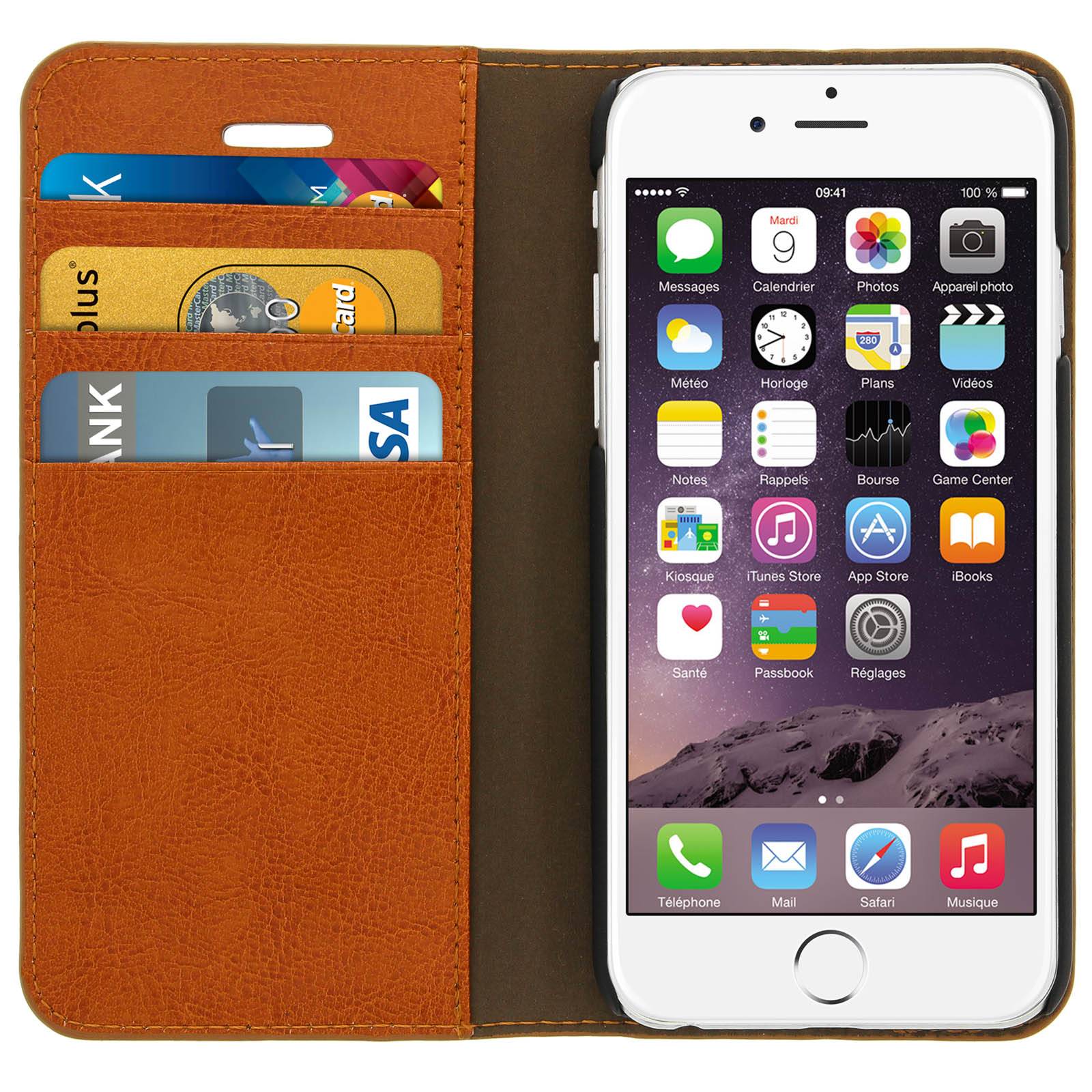 Étui pour iPhone 6 , iPhone 6s en cuir veritable et finition surpiqué-2