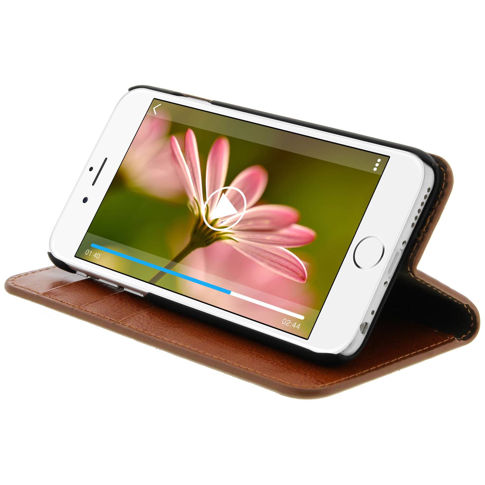 Étui pour iPhone 6 , iPhone 6s en cuir veritable et finition surpiqué-3