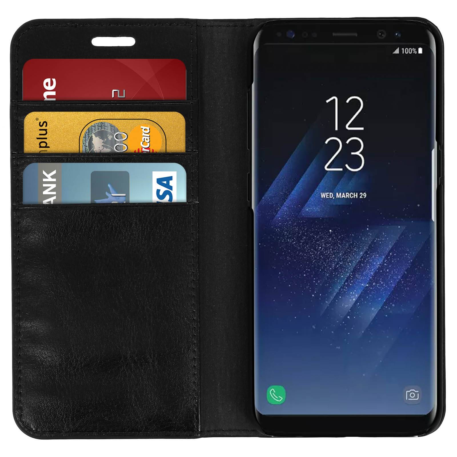 Housse Étui Portefeuille Cuir pour Samsung Galaxy S8 - Protection Intégrale-1
