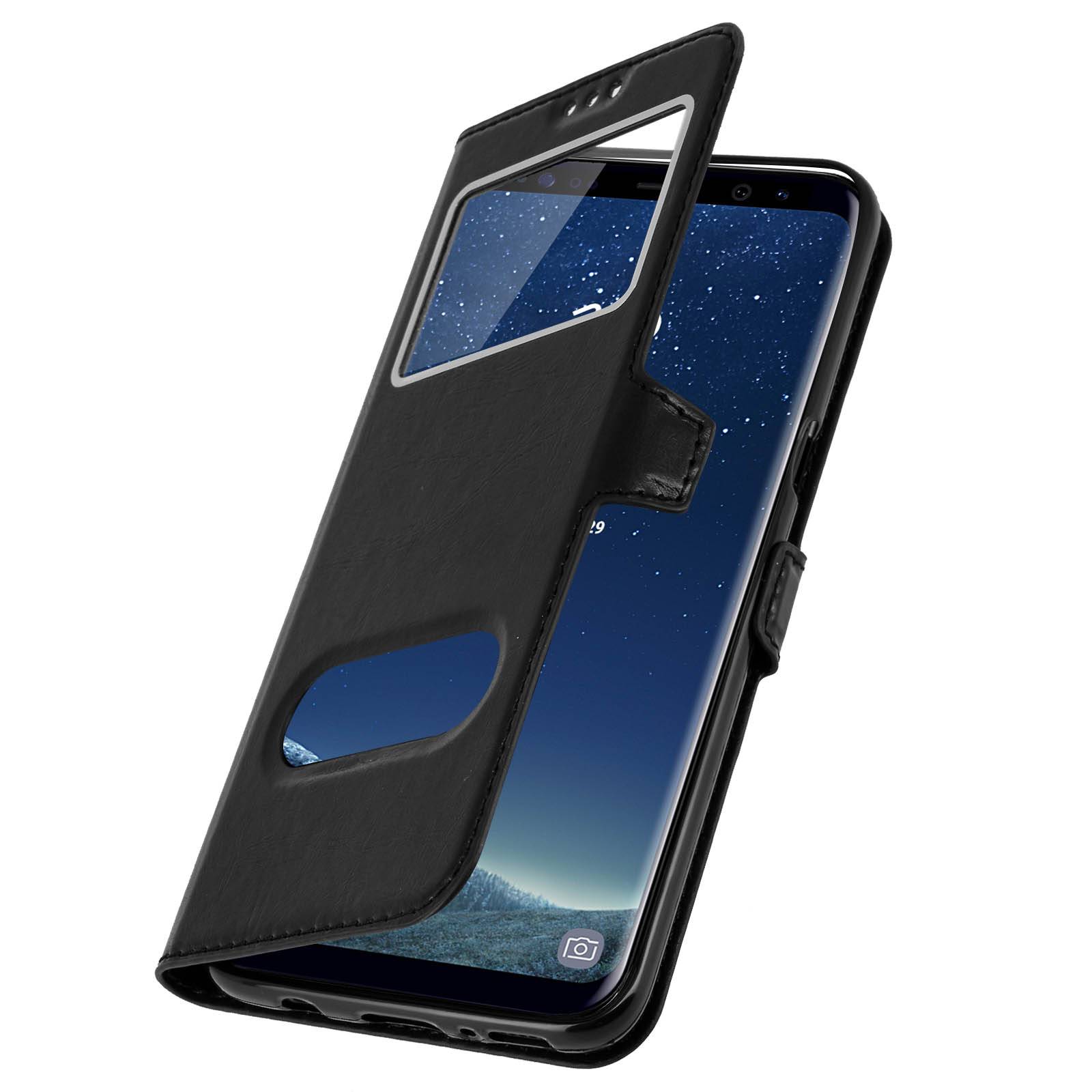 Housse pour Samsung Galaxy S8 Étui Double Fenêtre Coque Silicone Gel-0