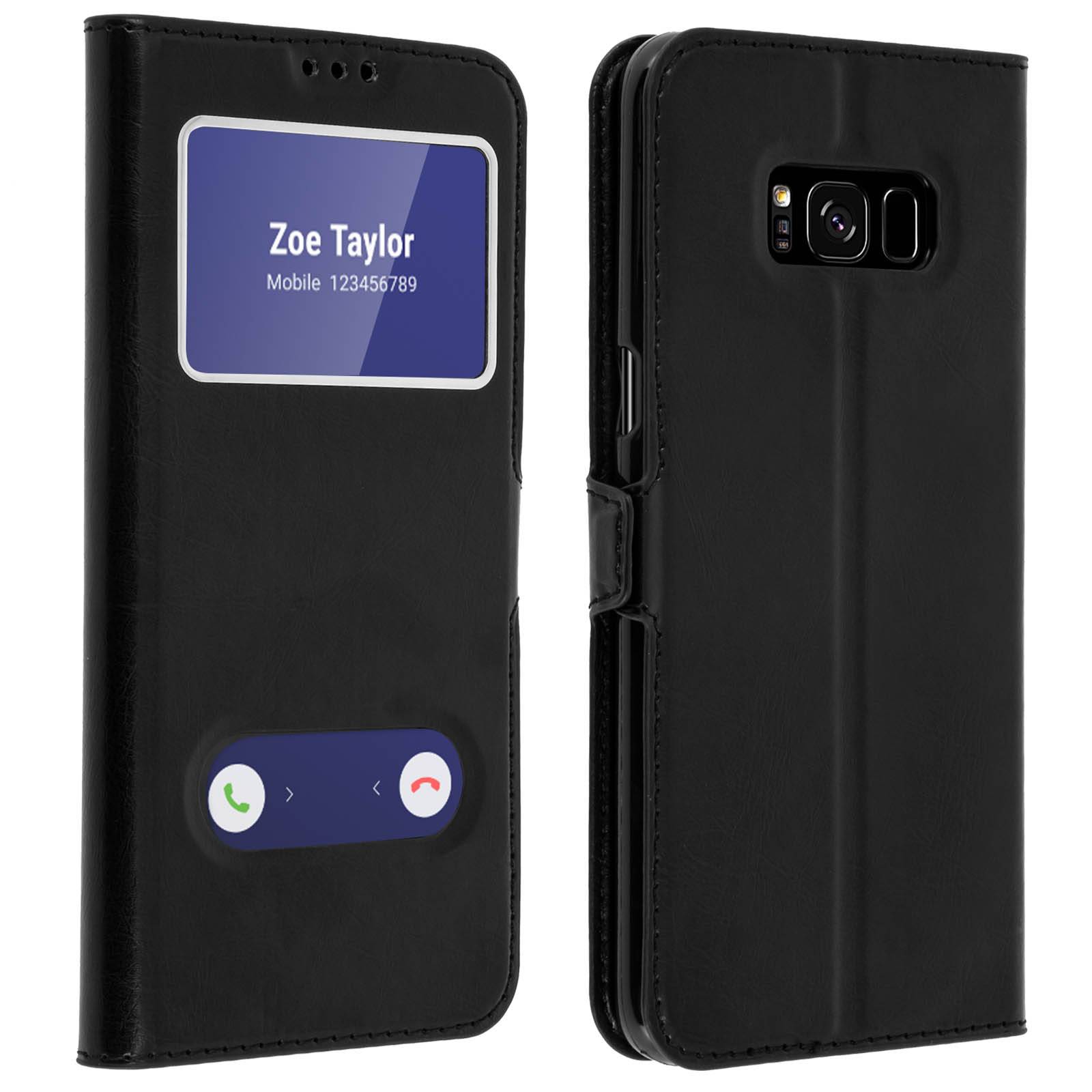 Housse pour Samsung Galaxy S8 Étui Double Fenêtre Coque Silicone Gel-1
