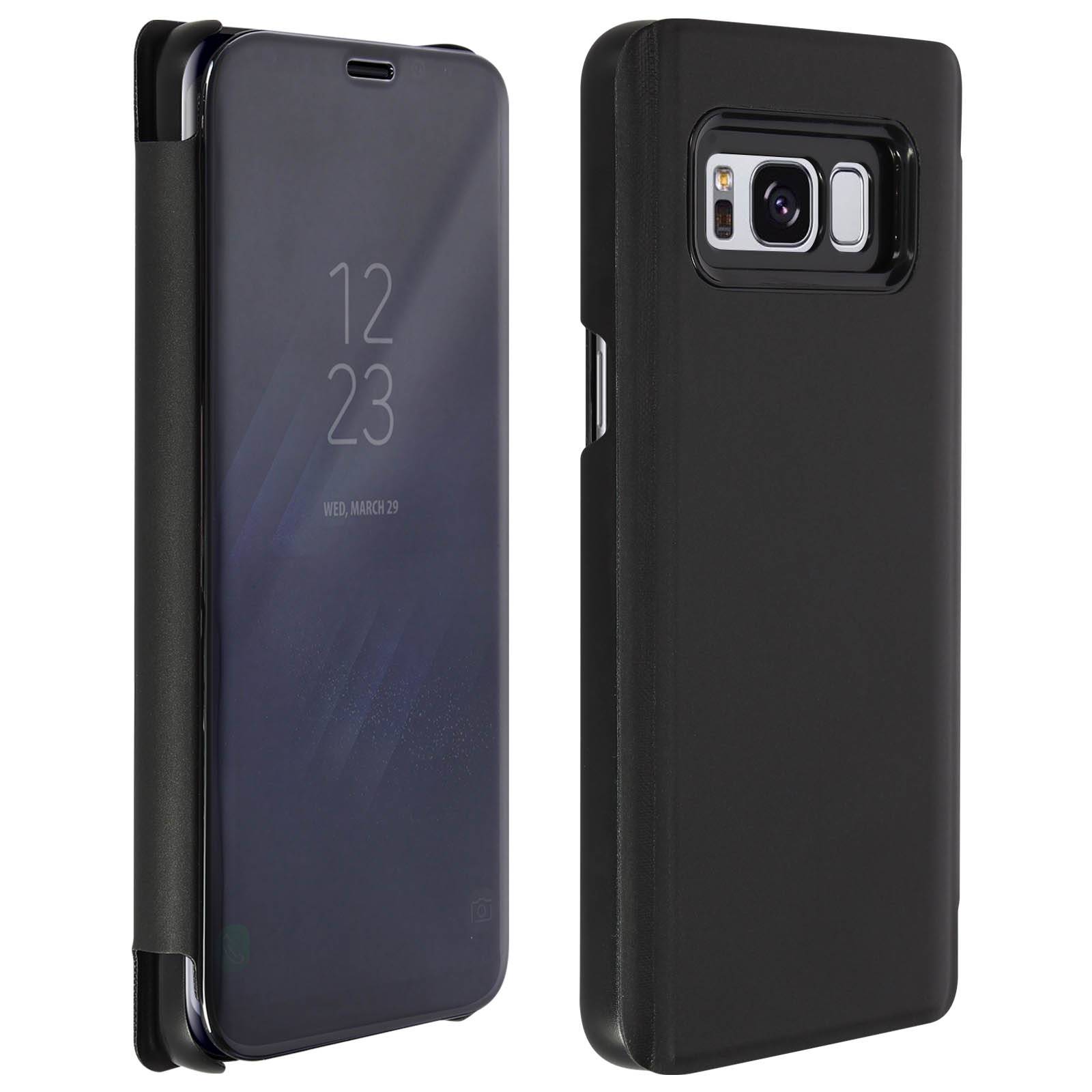 Housse Clapet Translucide pour Samsung Galaxy S8 - Design Effet Miroir-0