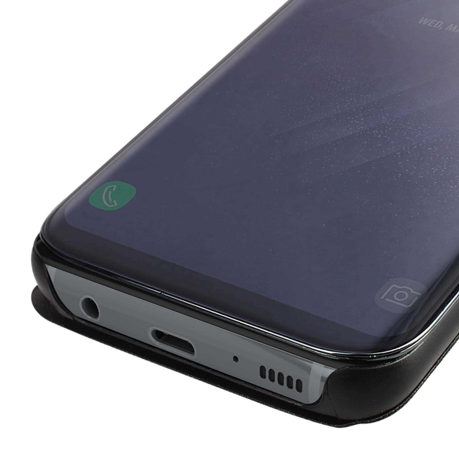 Housse Clapet Translucide pour Samsung Galaxy S8 - Design Effet Miroir-1
