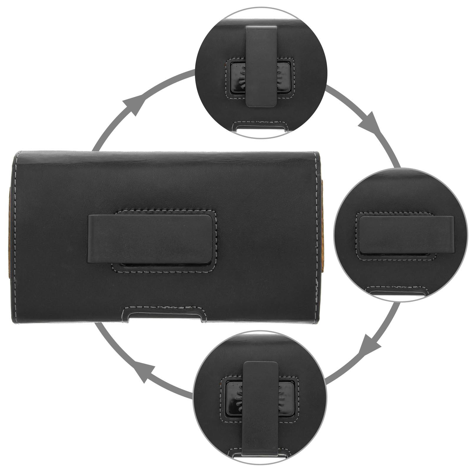 Étui Ceinture Horizontal pour Smartphone 5.3 à 5.5" Taille XXL avec Clip Rotatif-4