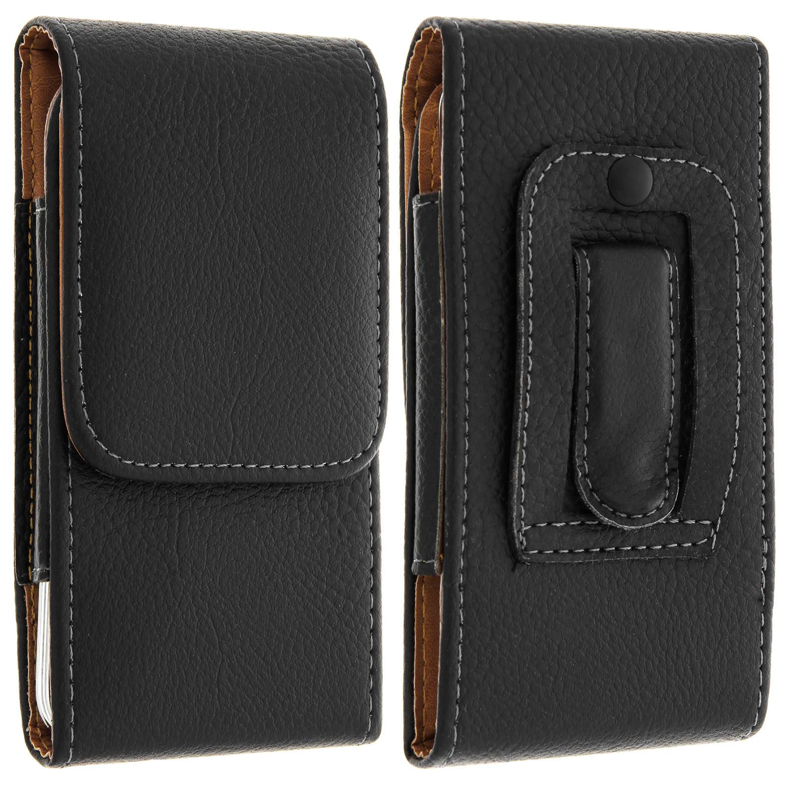 Étui Housse Ceinture à Rabat Vertical pour Smartphone 142x73x9 mm-0