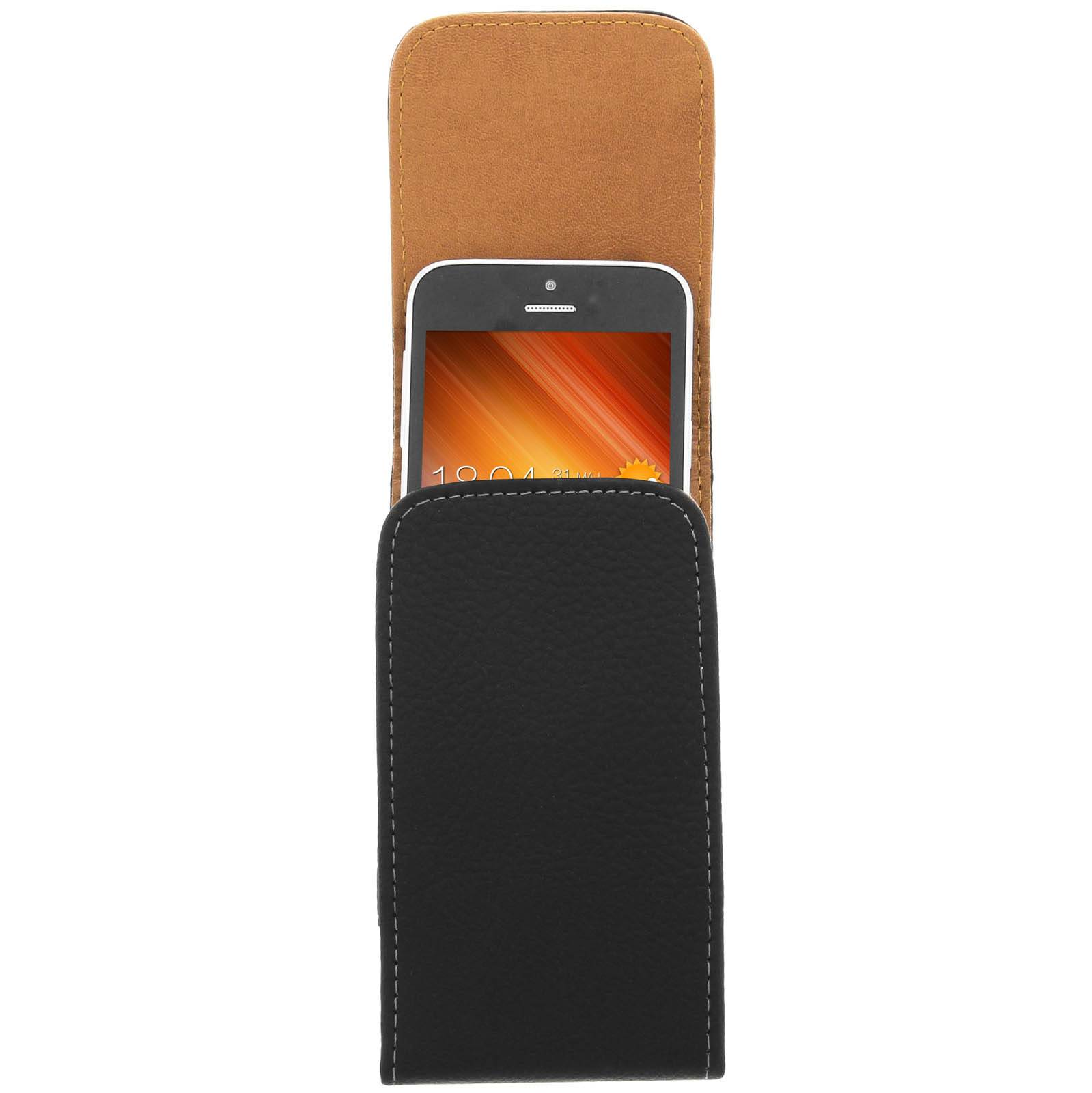 Étui Housse Ceinture à Rabat Vertical pour Smartphone 142x73x9 mm-1