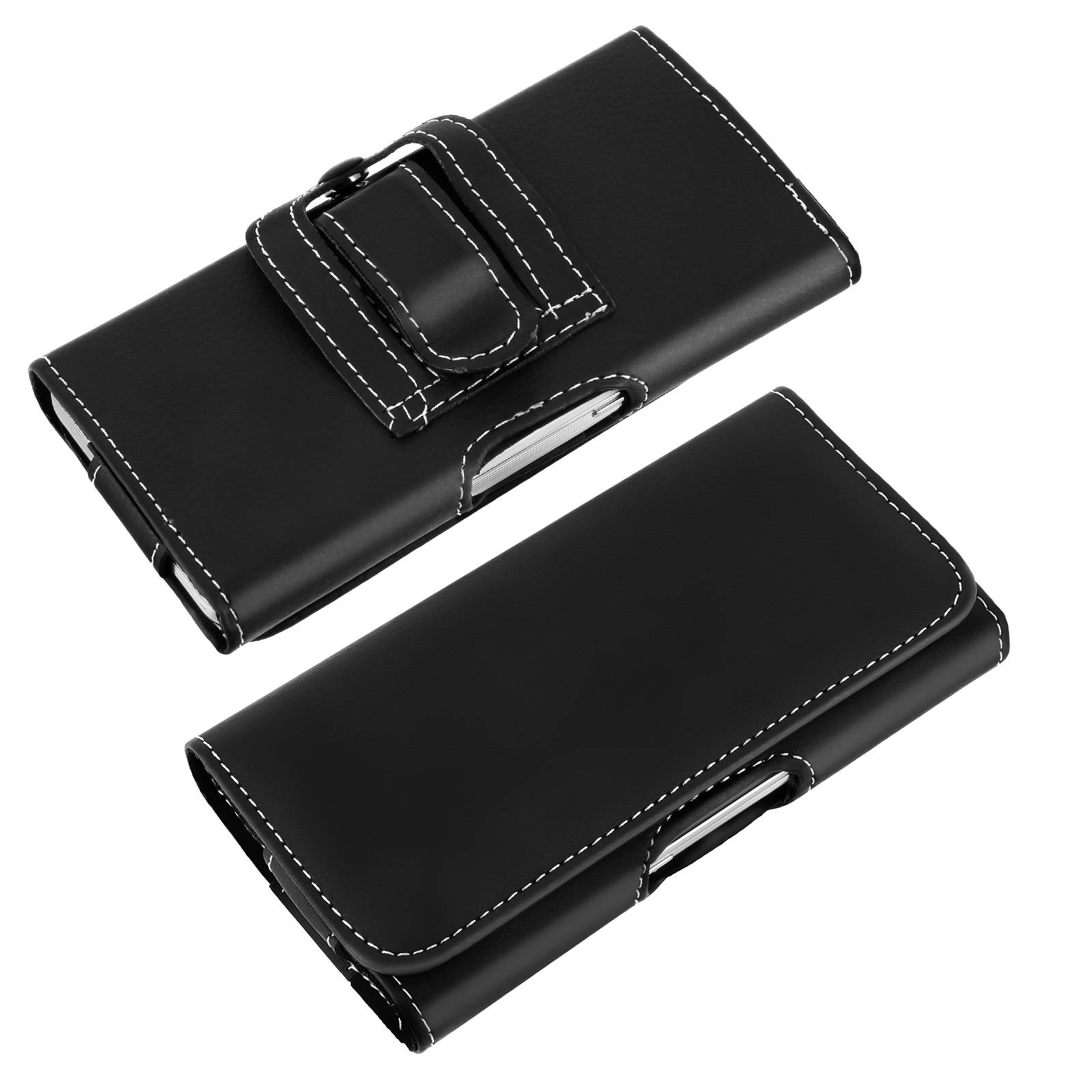 Housse pochette ceinture doubles attaches pour Smartphones taille XXL-0
