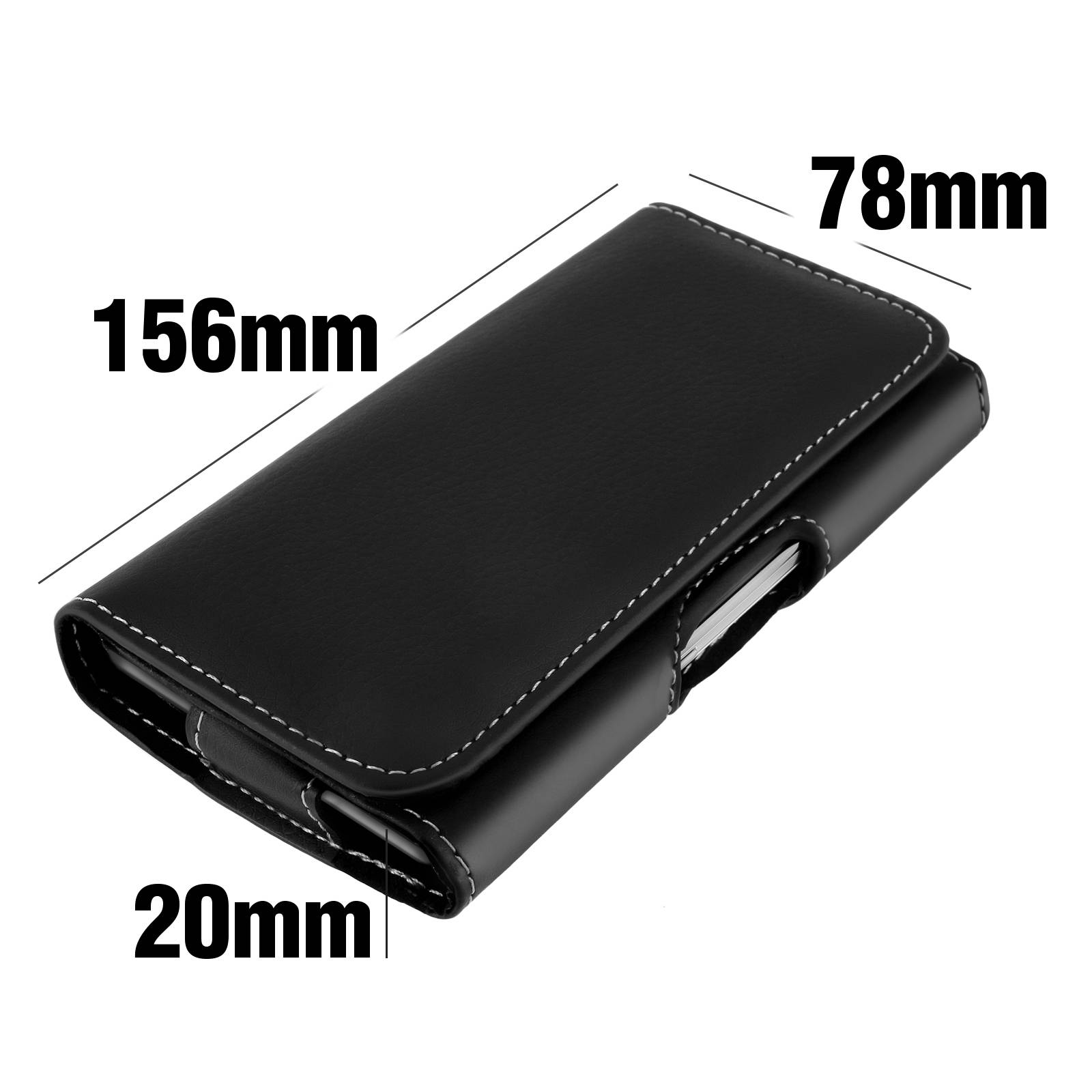 Housse pochette ceinture doubles attaches pour Smartphones taille XXL-3