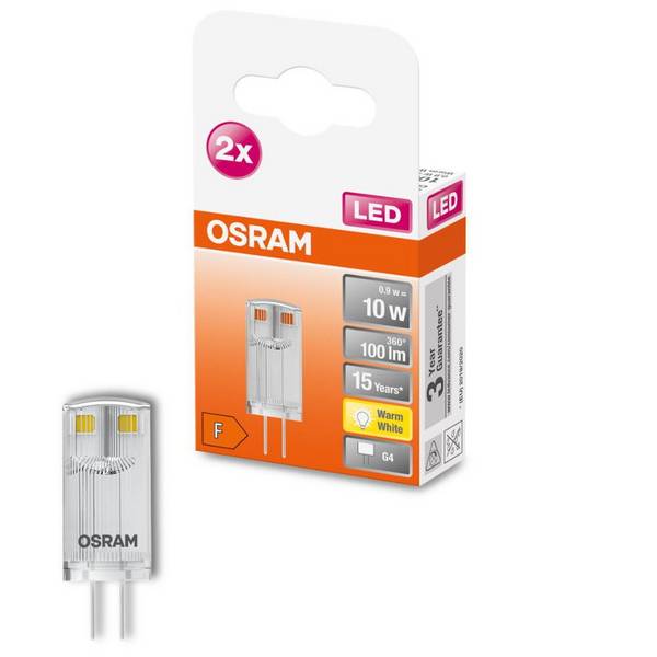 Led Capsule Clair 0.9w G4 Chaud Boite De 2 - Osram
