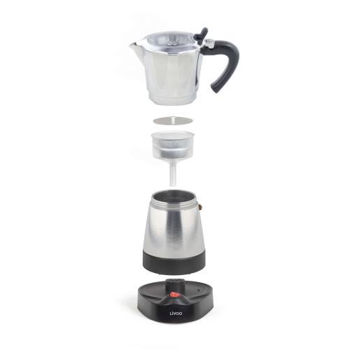 Cafetière italienne électrique acier 6 tasses-2