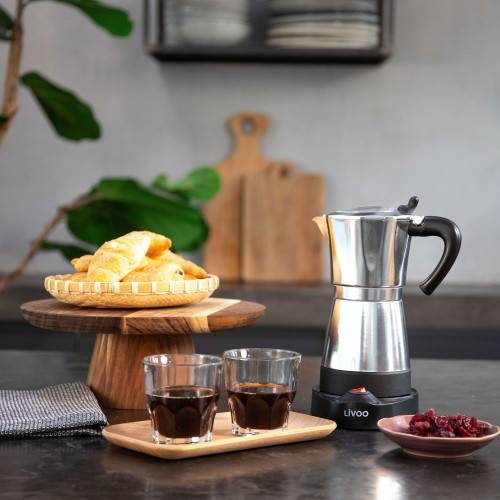 Cafetière italienne électrique acier 6 tasses-4