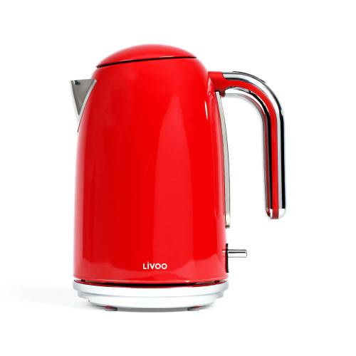Bouilloire design Rétro rouge 1.7L-0