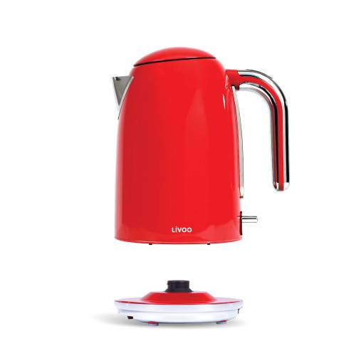 Bouilloire design Rétro rouge 1.7L-2