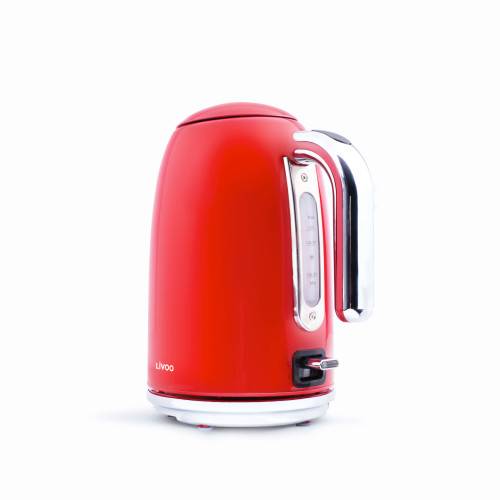 Bouilloire design Rétro rouge 1.7L-4