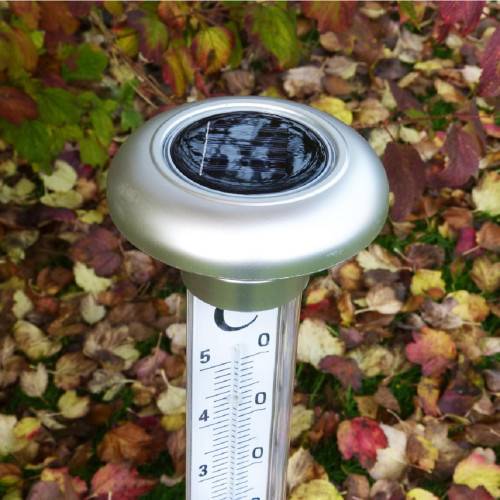 Thermomètre géant de jardin led solaire-3