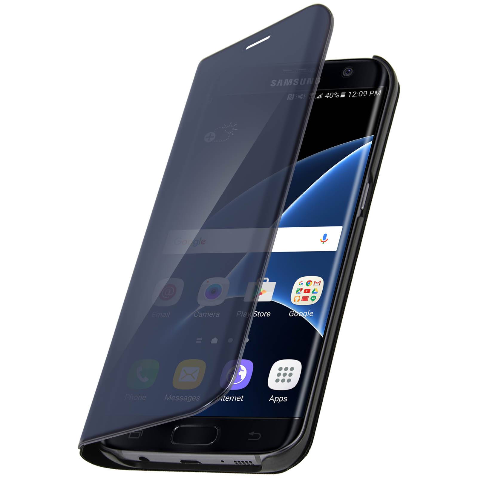 Étui pour Samsung Galaxy S7 Edge Housse Clapet Flip Cover Miroir - Fonction Stand-0