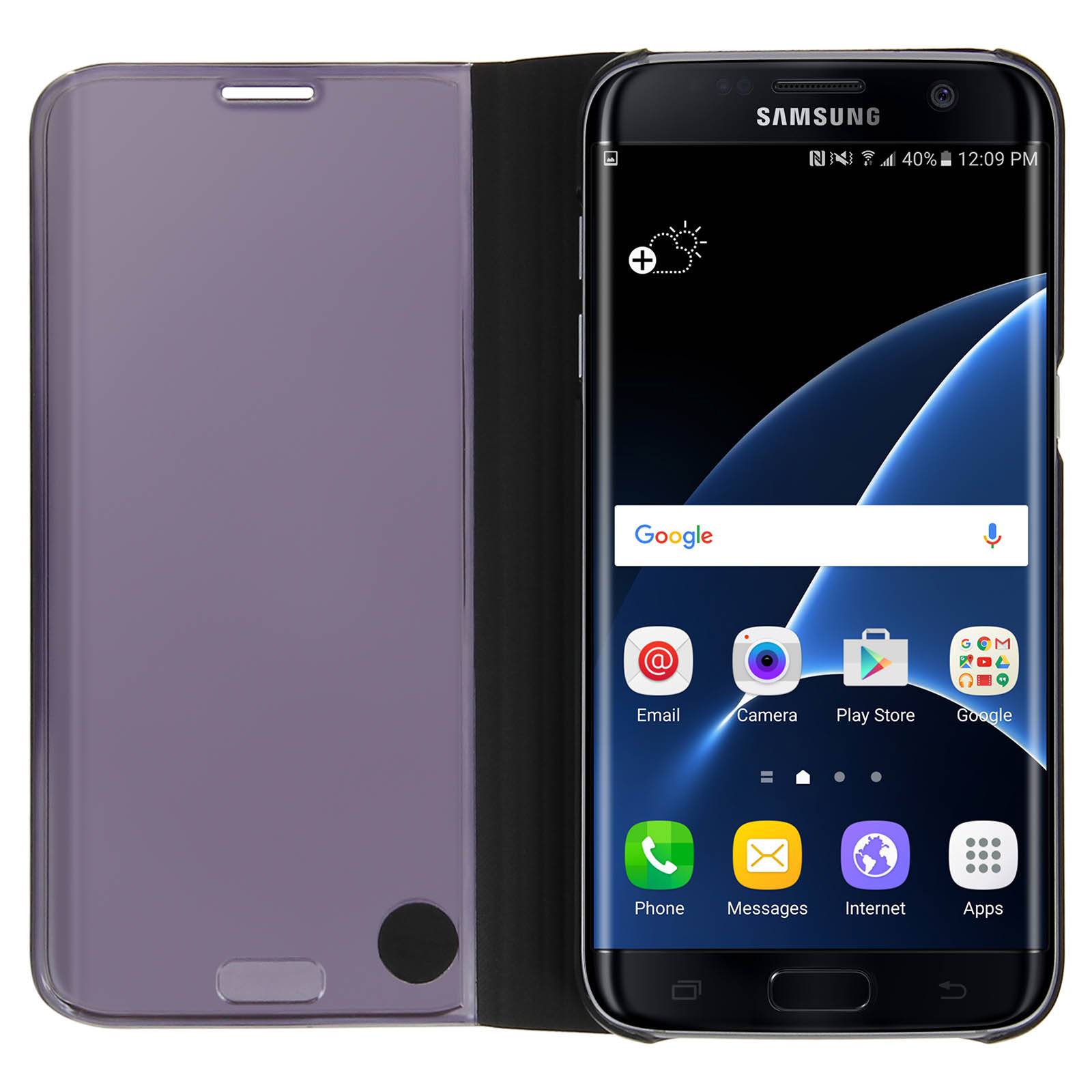 Étui pour Samsung Galaxy S7 Edge Housse Clapet Flip Cover Miroir - Fonction Stand-2