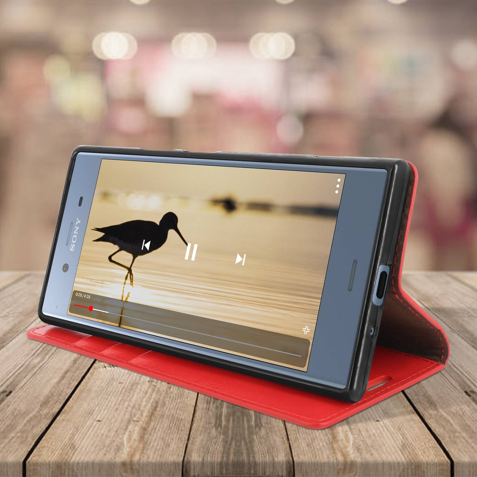 Étui pour Huawei pour Xperia XZ1 Housse folio cuir protection intégrale-4