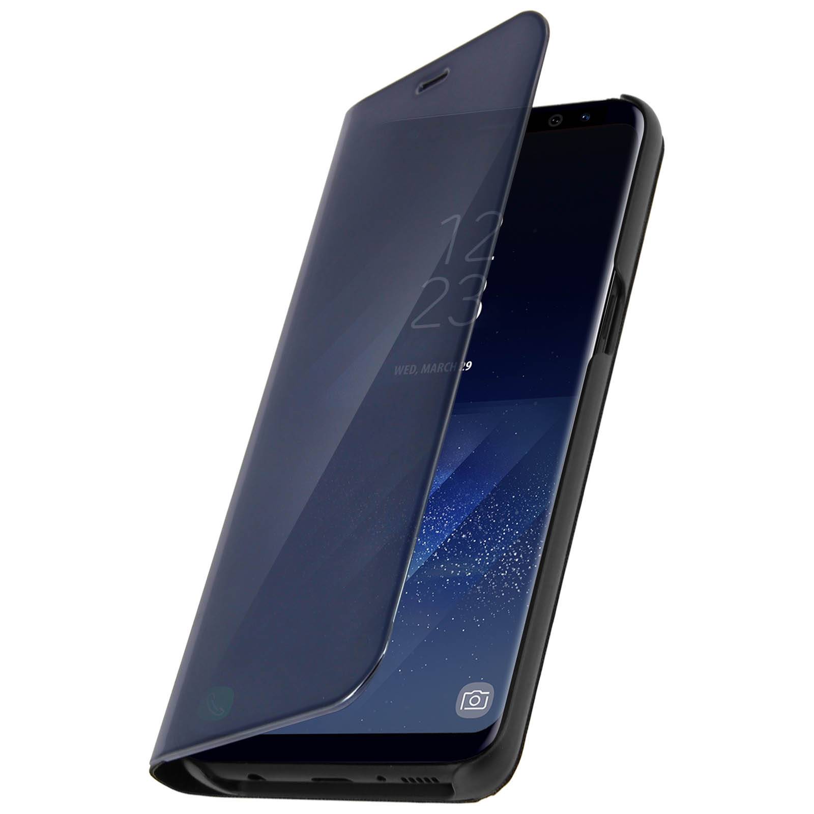 Étui Clapet Translucide à effet miroir pour Samsung Galaxy S8 - Fonction Stand-0