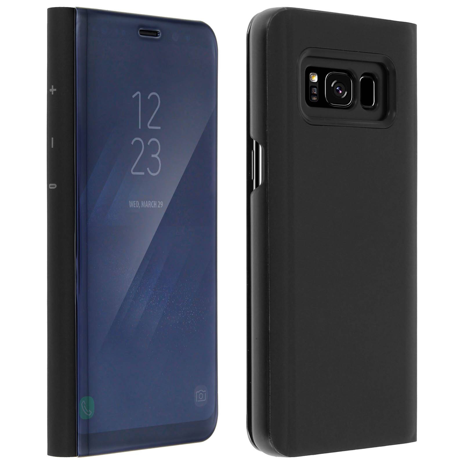 Étui Clapet Translucide à effet miroir pour Samsung Galaxy S8 - Fonction Stand-1