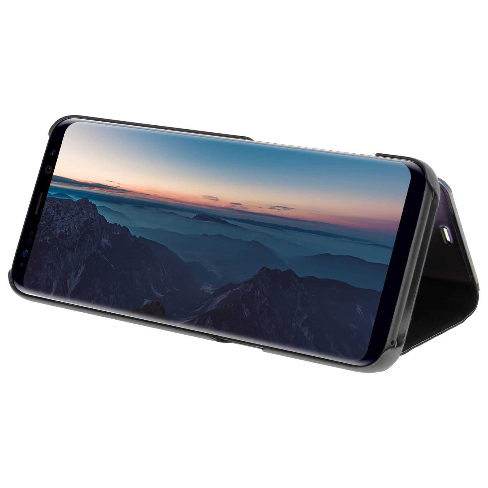 Étui Clapet Translucide à effet miroir pour Samsung Galaxy S8 - Fonction Stand-3