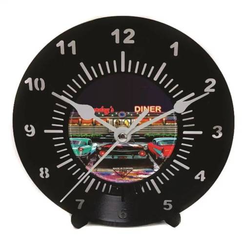 Horloge vinyle 45T recyclé DINER-0