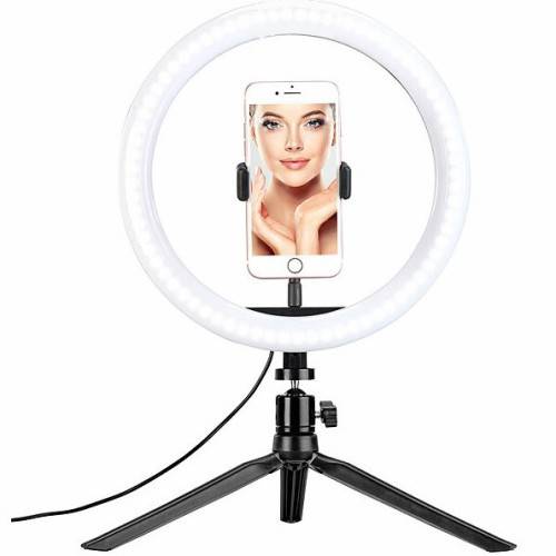 Anneau LED Selfie Pro avec support et déclencheur Bluetooth-4