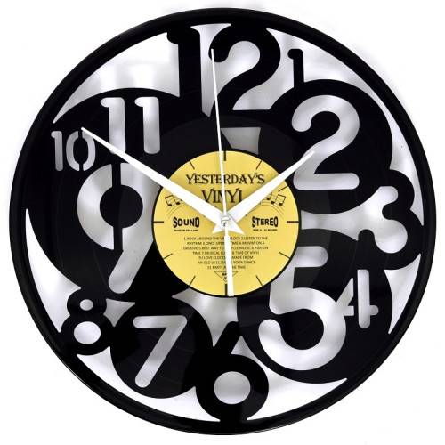 Horloge vinyle recyclé NUMBERS-0