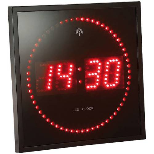 Horloge digitale radio-pilotée ROUGE-0