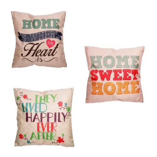 Coussin tendance déco Home is where my Heart is 43x43 cm-2