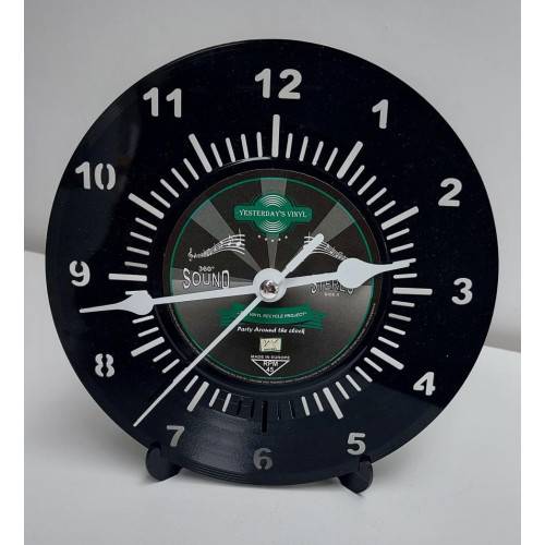 Horloge vinyle 45T recyclé BLACK-0