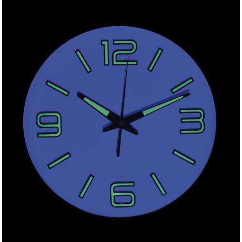 Horloge phosphorescente à fond blanc radio-pilotée-3