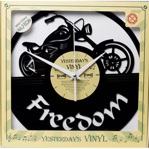 Horloge vinyle recyclé FREEDOM-1