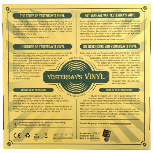 Horloge vinyle recyclé FREEDOM-4