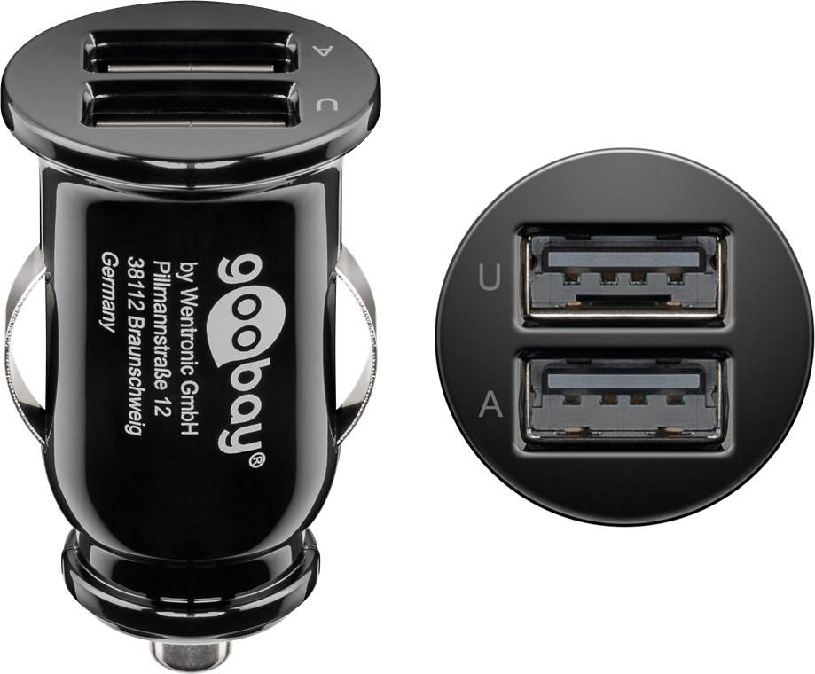 Ensemble chargeur de voiture USB Type-C (12W / 2,4A) adaptateur de chargeur de voiture et câble USB Type-C 1,0 m (noir)-2