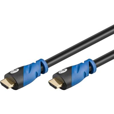 Câble de liaison Goobay HDMI Fiche mâle HDMI-A 0.5 m noir 72315 HDMI ultra-HD (4k) avec Ethernet Câble HDMI