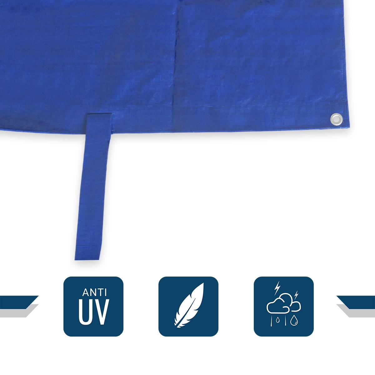 Bâche piscine rectangulaire Tecplast po155rg 8x14 m - bleue - haute qualité-3