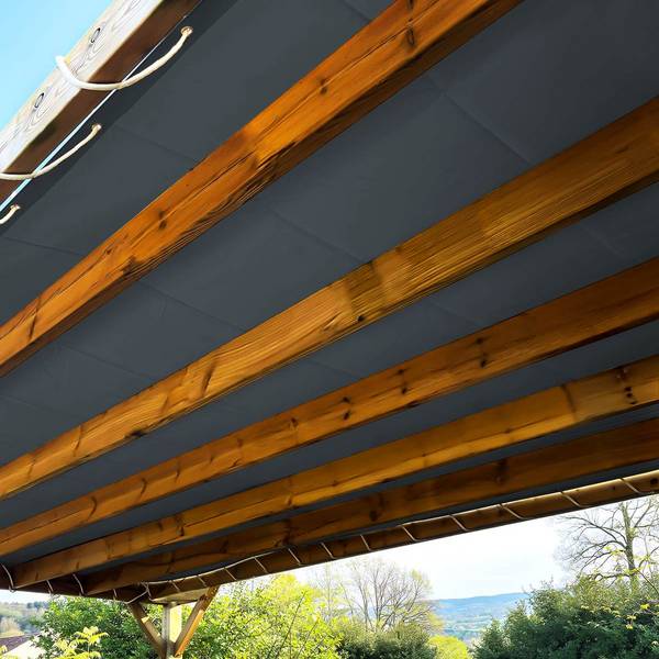 Toile pergola Tecplast lp506pr 3x5 m - gris anthracite - garantie 5 ans