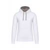 Sweat-shirt à capuche contrastée Kariban homme Blanc / Gris 4XL