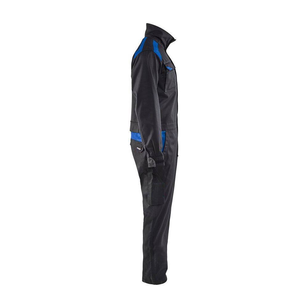 Combinaison de travail industrie Blaklader manches longues polycoton Noir Poches Bleues 48-2