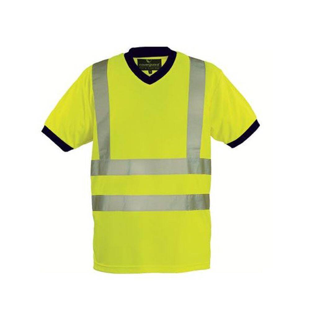 Tee Shirt Yard Col V Hivi Jaune Fluo Xl 19876-ja-xl
